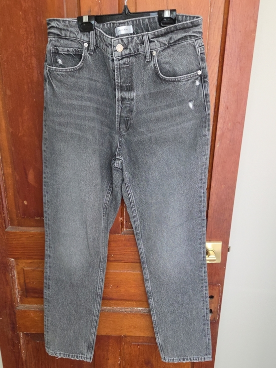 Anine Bing Denim - Anine Bing Women's Gray Washed Cropped Jeans
